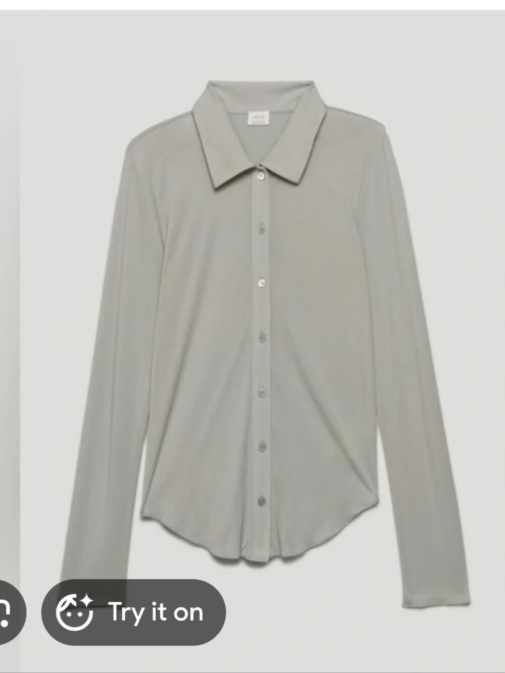 Aritzia Wilfred Pose Longsleeve Button Up Top Size XS